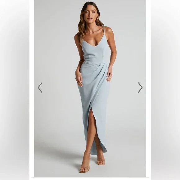 chinese dress ladies Writing In The Sky Maxi Dress Blue main image 0